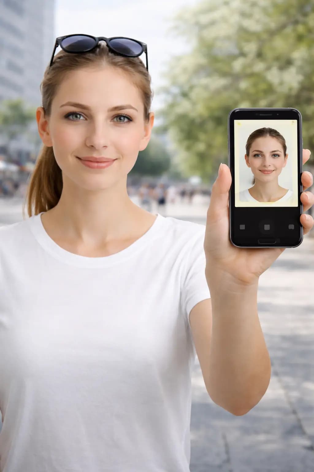 Take passport photo from home with a phone